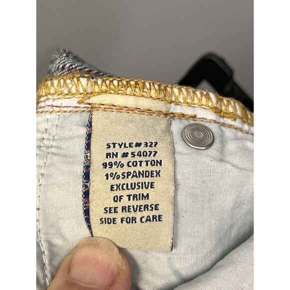 Cabi Jeans Womens 6 Dark Wash Denim Johnny Crop Tuxedo Red Side Stripe #327 - Picture 5 of 6